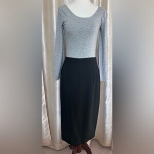 Jean Paul Gaultier 1986 Black Laine (Wool)  Pencil Skirt